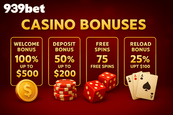 Baú de bônus Cassino 939BET prêmios e recompensas